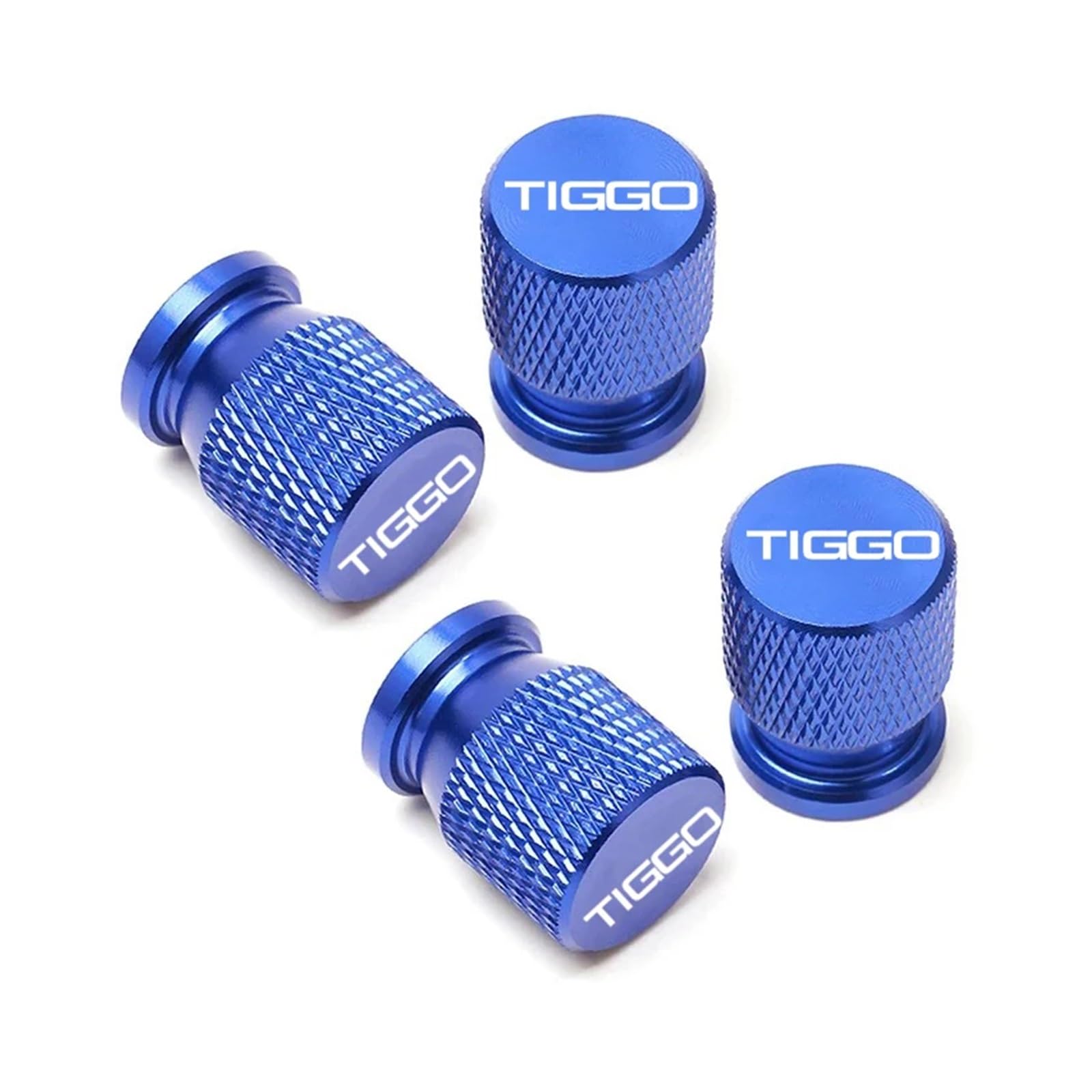 Reifenventilkappen Für Chery Tiggo Logo Tiggo 2 Pro 7 Pro 8 Pro 5X Auto Rad Reifen Ventilkappen Reifen Vorbau Abdeckungen Airdust Wasserdicht 4 Stücke(Blue) von KFHBNI