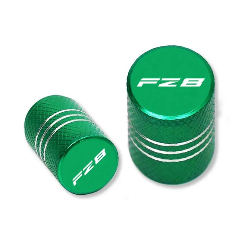 Reifenventilkappen Für FZ8 2010-2014 2013 2012 2011 CNC Aluminium Reifen Ventil Air Port Abdeckung Stem Caps Motorrad Zubehör(Green) von KFHBNI