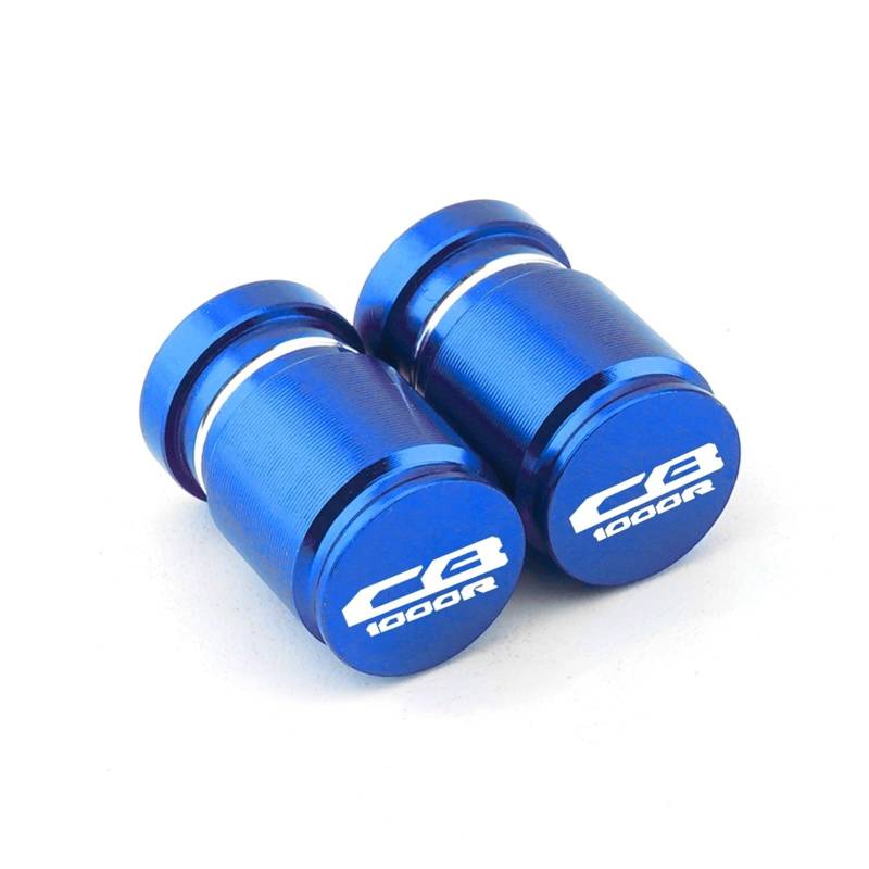 Reifenventilkappen Für HON@&DA CB1000R 2008-2020 Motorrad CNC Zubehör Rad Reifen Ventil Luft Port Stem Abdeckung Kappe Stecker(Blue) von KFHBNI