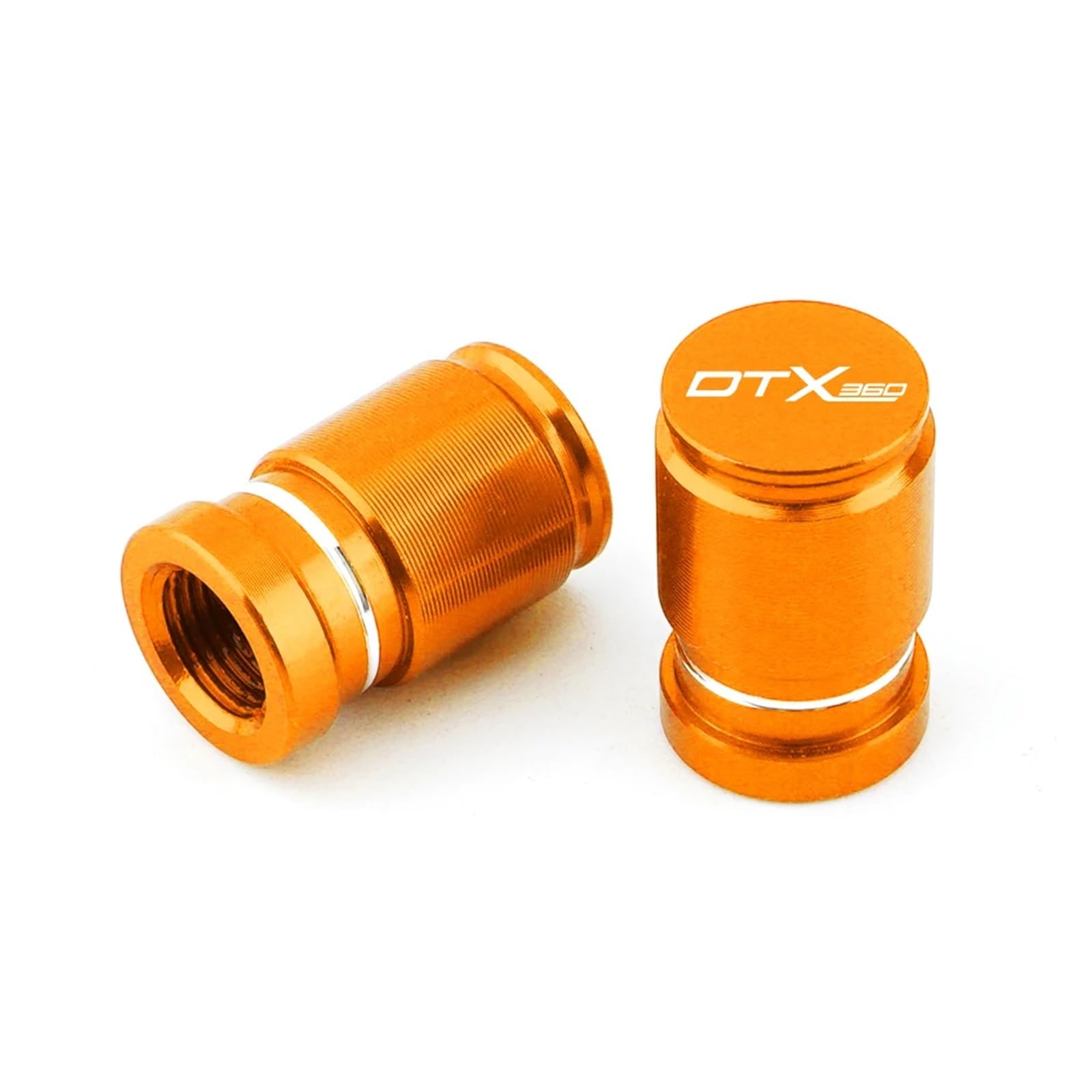 Reifenventilkappen Für KYMCO DTX 360 125 125i 350i 2021 2022 2023 Motorrad CNC Zubehör Rad Reifen Ventil Air Port Stem Abdeckung Kappe Stecker(Orange) von KFHBNI