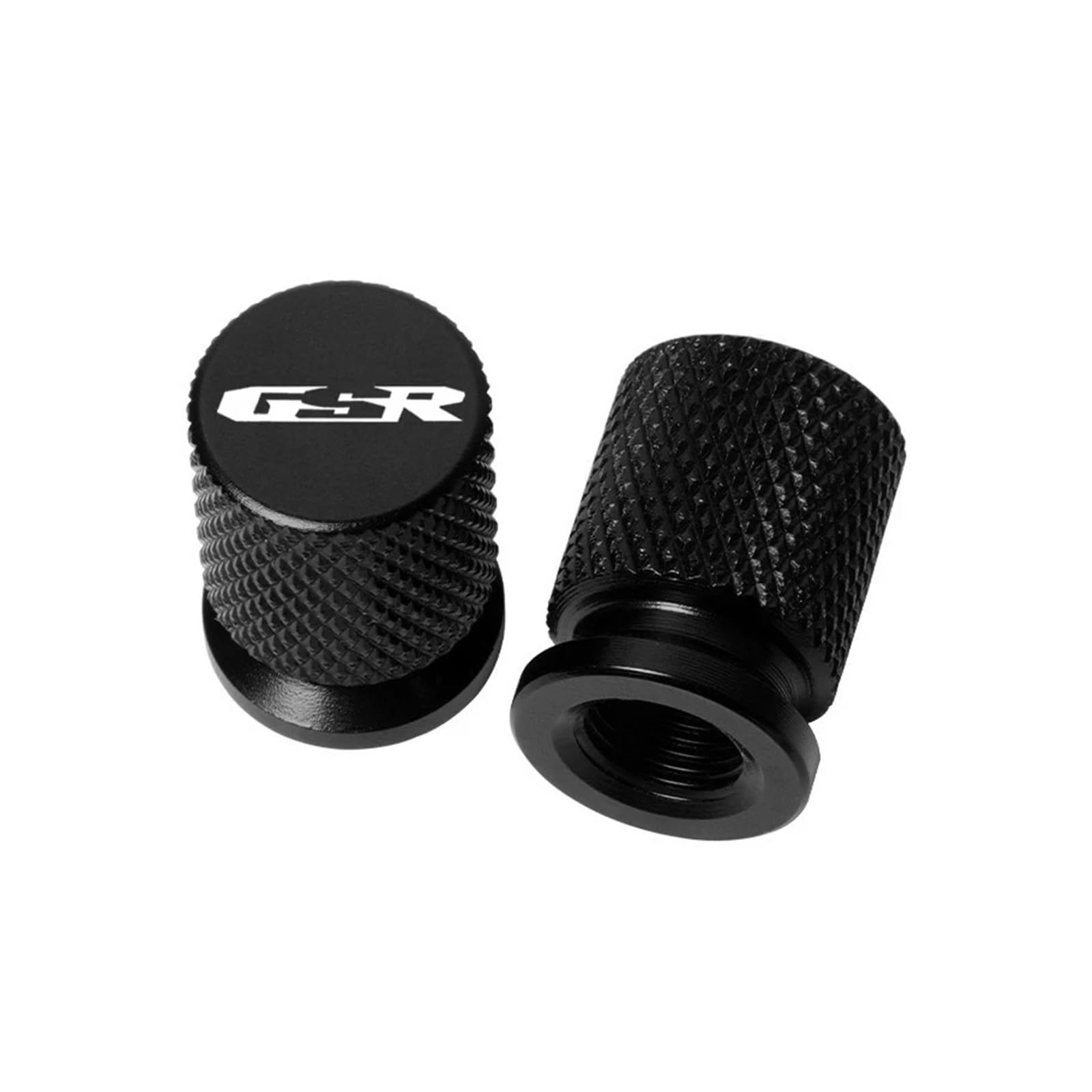 Reifenventilkappen Für Suzuki GSR 750 600 400 Zubehör Motorrad CNC Aluminium Reifen Ventil Air Port Stem Abdeckung Kappen(Black) von KFHBNI