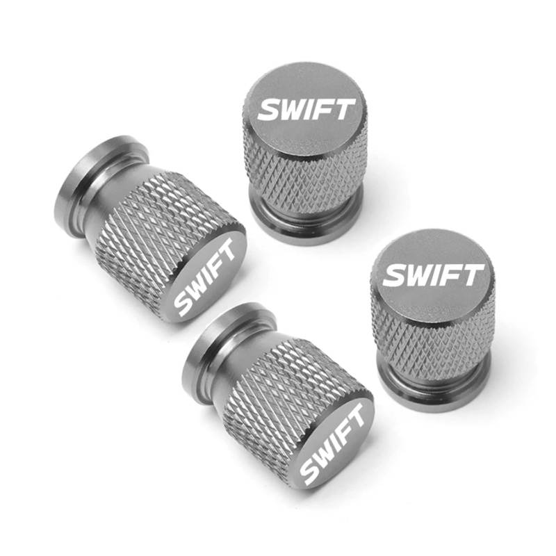 Reifenventilkappen Für Swift Auto Rad Reifen Ventilkappen Reifenschaftabdeckungen Airdust Wasserdichtes Zubehör(Silver2) von KFHBNI