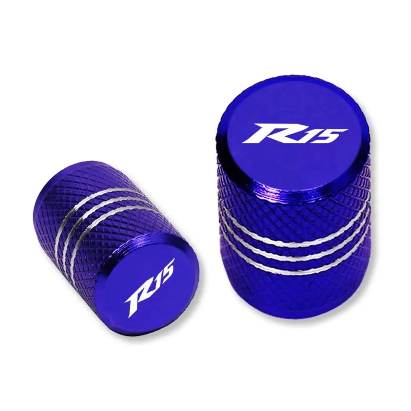 Reifenventilkappen Für YZF R15 V2 V3 ABS 2009-2020 Motorrad Reifen Ventil Kappen Air Port Stem Abdeckung CNC Aluminium Zubehör(Blue) von KFHBNI