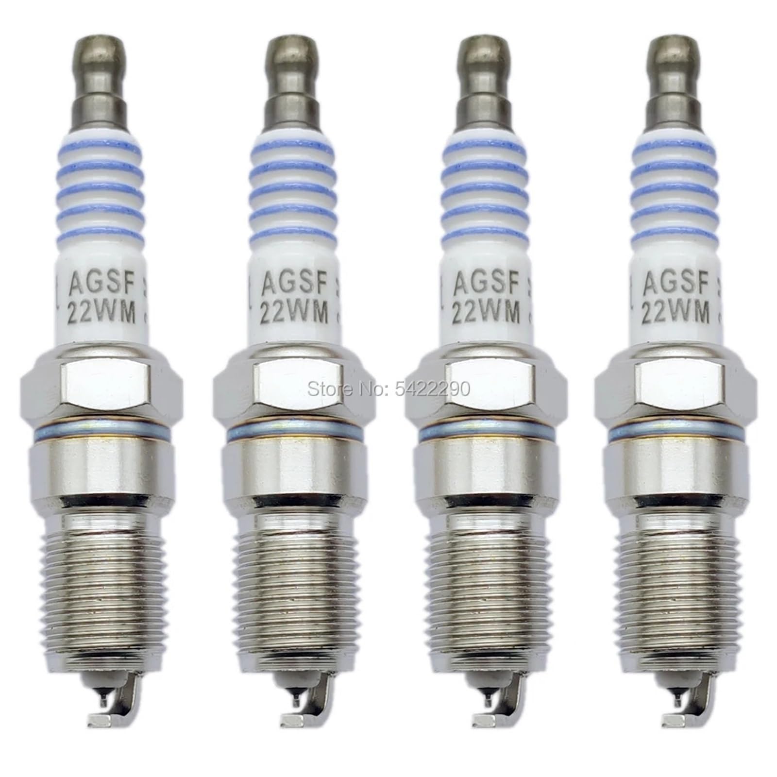 4 x SP479 AGSF22WM Zündkerze Iridium, kompatibel mit Audi DeLorean Ford Jaguar Lincoln Mazda Morgan Panoz Peugeot Renault SP417 SP493 Zündkerze Solides Terminal von KFJFDHES