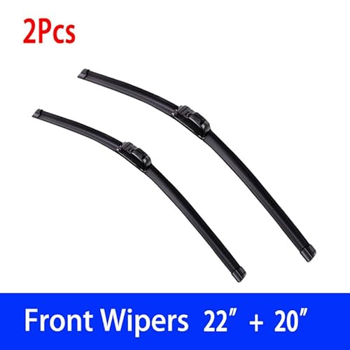 Auto-Wischerblätter/Passend for Ford Mondeo MK3 Schrägheck 2001-2007 Auto-Scheibenwischer, U-Typ, weicher Gummi, rahmenlos, ohne Halterung, 22"+20" Car Windscreen Wiper von KFJFDHES