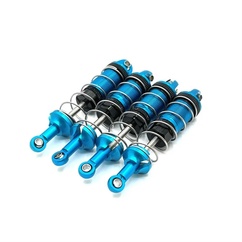 4 Stück Metall-Öldruckdämpfer kompatibel mit 16101 16102 16103 1/16 RC Car Upgrade Parts Zubehör (Blau) von KFJHTWG