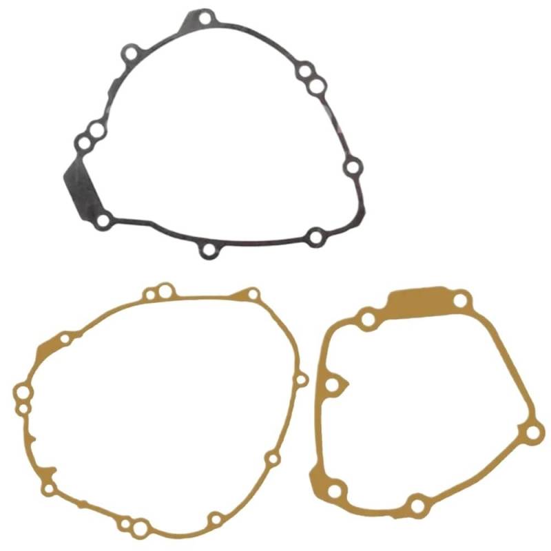 Motorrad-Kurbelgehäuse-Ölreiniger, Sieb, Generator, Kupplungsdeckel, Dichtungssätze, Set, kompatibel mit R1 YZF-R1 YZFR1 2009–2014(Three Kits) von KFJHTWG