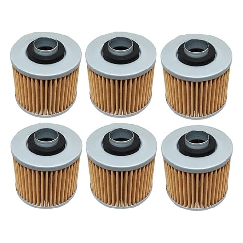 Motorrad-Ölfilter, kompatibel mit XV535 535 XVS1100 1100 XV250 250 TDM850 850 XT250 247, erhältlich in 1 2 4 6 Stück(6 PCS) von KFJHTWG