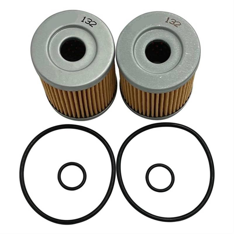 Motorrad-Ölfilter kompatibel mit 230 250 300 CC LT230 85-93 LT-F230 86-87 LT-F250 88-02 AN250 99-07 LT-Z250 04-09 HF132(2Pcs) von KFJHTWG