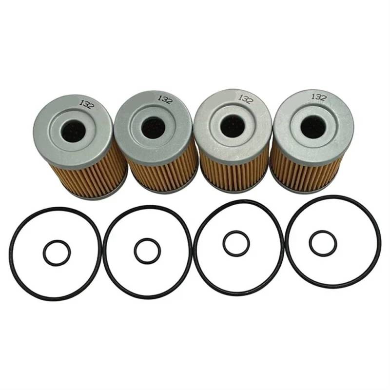 Motorrad-Ölfilter kompatibel mit DR200 RV200 AN250 CP250 YP400 KH125 KLX125 Arctic 250 300 400i 600i Max HF132(4Pcs) von KFJHTWG