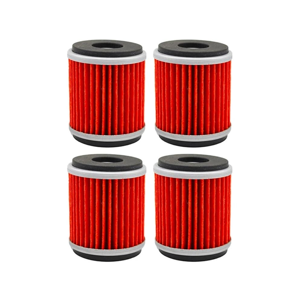 Ölfilter kompatibel mit MT125 YZF R125 VP125 YP125 XG250 XT250 YBR250 CZD300 T110 YZ250F YZ450F YFZ 450 und ähnlichen Modellen(4PCS-RED) von KFJHTWG