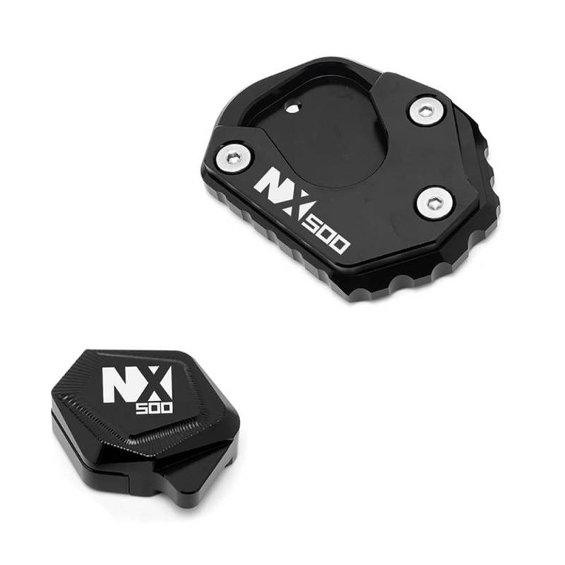 Motorrad Kickstand Fußpolster Motorrad Fuß Seite Stehen Hilfs Pad Ständer Unterstützung Platte Erweiterung Vergrößern Für h&ond&a NX500 NX 500 N X500 2024 von KFRNXNEWQ