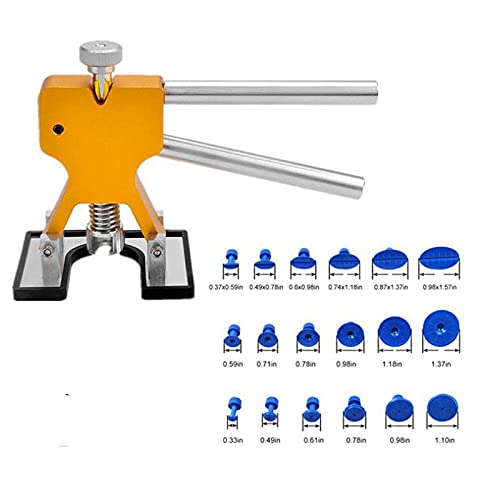 Ausbeulwerkzeug,Beulenzieher Auto Auto Dent Removal Puller Werkzeuge Auto Körper Paintless Reparatur Kit Metall Reverse Hammer Saugnapf Garage Werkstatt Hand Werkzeuge(Full Metal) von KFXYSM