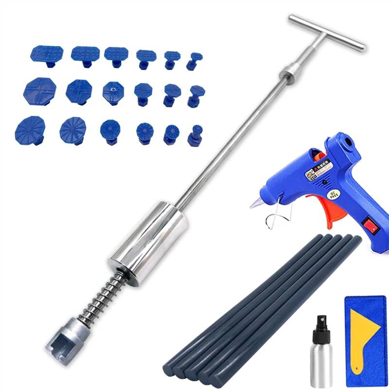 Ausbeulwerkzeug,Beulenzieher Auto Auto Dent Reparatur Werkzeuge Kit Slide Reverse Hammer Saugnapf Blech Auto Körper Paintless Dent Removal Puller Set Auto Werkzeuge Kit(Set2) von KFXYSM