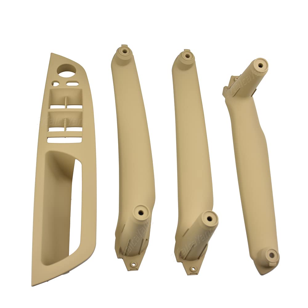 Auto InnentüRgriff,Auto Innen TüRgriff Armlehnenwagen links vorne Fahrersitz LHD Innentürgriff Innere Panel Ziehen Ziehen Abdeckung Gebrauch für BMW E70 E71 x5 x6(Beige 4pcs) von KFXYSM