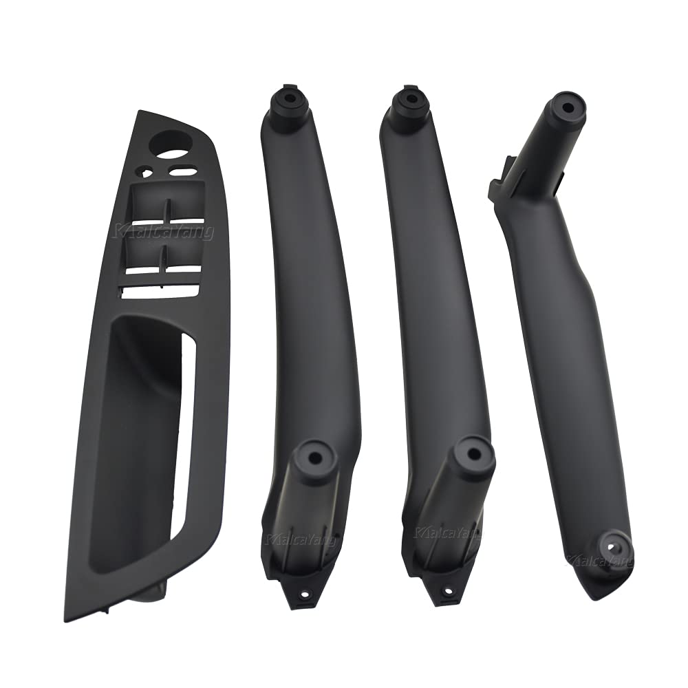 Auto InnentüRgriff,Auto Innen TüRgriff Armlehnenwagen links vorne Fahrersitz LHD Innentürgriff Innere Panel Ziehen Ziehen Abdeckung Gebrauch für BMW E70 E71 x5 x6(Black 4pcs) von KFXYSM