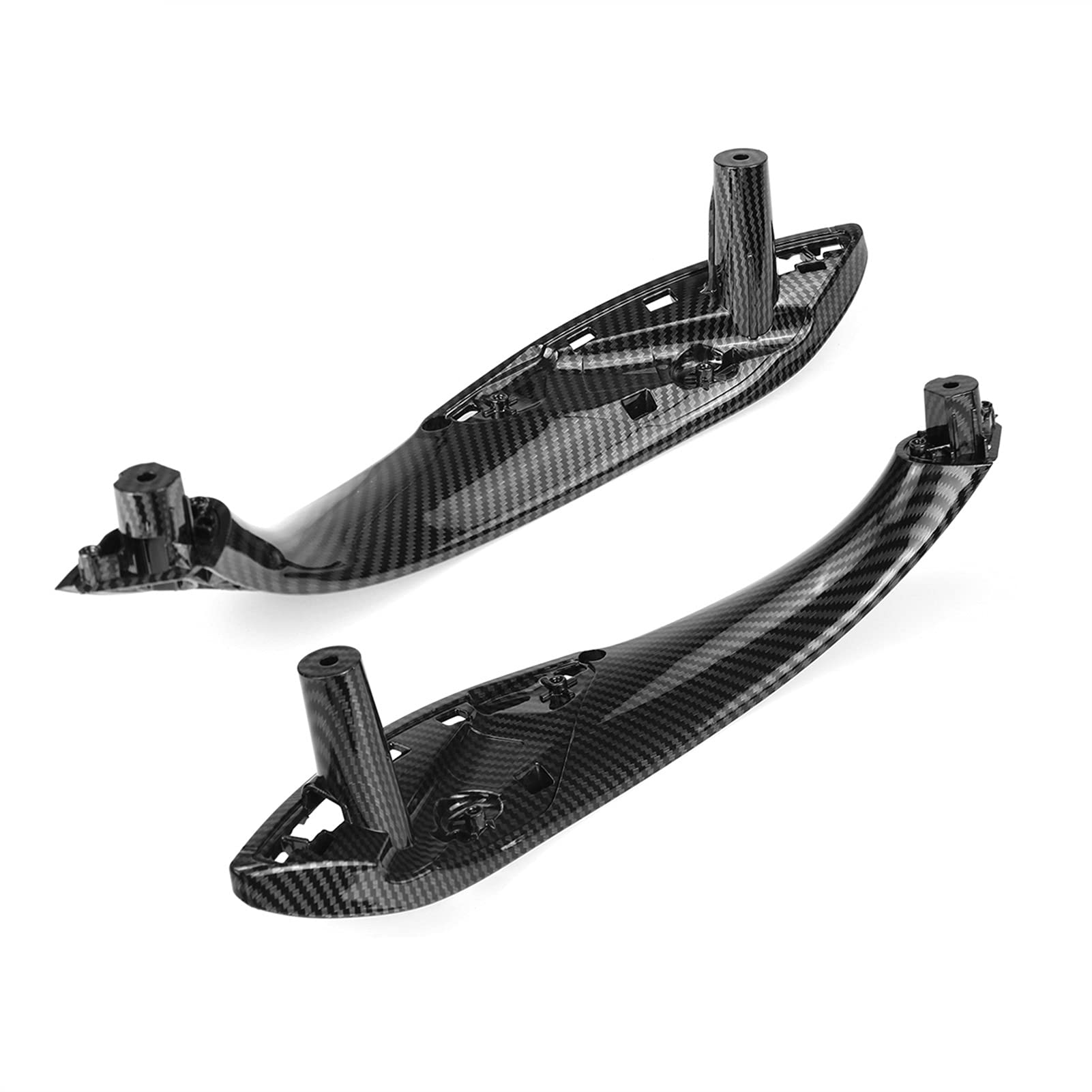 Auto InnentüRgriff,Auto Innen TüRgriff F30 Carbon Faser Look/Black Front- / Heckwagen Innentürgriff Tür Trim Pull Paneelgriffe fit gebrauch für BMW F30 F80 F31 F32 F34 2012-2017(B Front L R) von KFXYSM