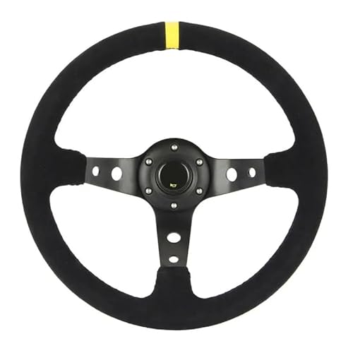 Lenkrad Auto,Steering Wheel 350mm 14 zoll Auto Lenkrad Drift Racing Spiel Lenkrad Universal 70mm PCD von KFXYSM