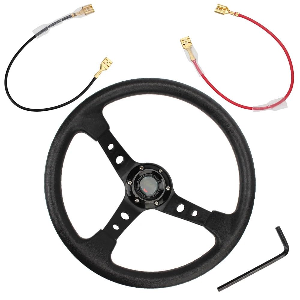 Lenkrad Auto,Steering Wheel Auto Racing Lenkräder 14 zoll for Autos Racing Universal Drifting Sport Lenkrad von KFXYSM