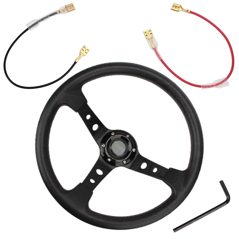 Lenkrad Auto,Steering Wheel For Autos Racing Auto Racing Lenkräder PU 14 zoll Drifting Sport Lenkrad Universal von KFXYSM