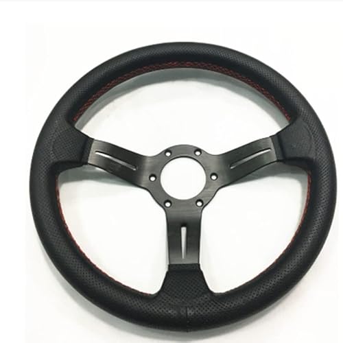 Lenkrad Auto,Steering Wheel Sport Lenkrad Leder Universal 13 Zoll Drifting Tuning Lenkrad von KFXYSM