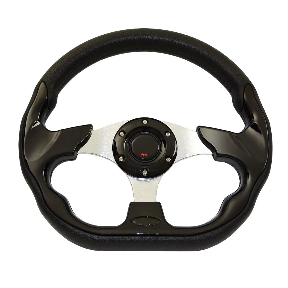 Lenkrad Auto,Steering Wheel Universal 13 "320mm Racing Sportwagen Lenkrad mit Hupenknopf Kohlefaser(Black) von KFXYSM