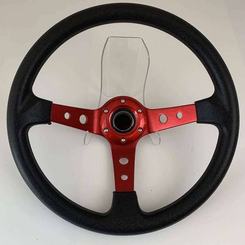 Lenkrad Auto,Steering Wheel Universal Autos Racing Auto Racing Lenkräder PU 14 zoll Drifting Sport Lenkrad(001-GZFXP114-02) von KFXYSM