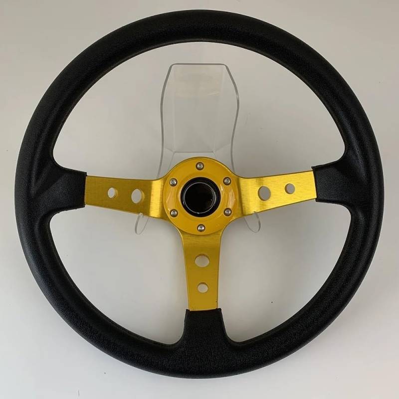 Lenkrad Auto,Steering Wheel Universal Autos Racing Auto Racing Lenkräder PU 14 zoll Drifting Sport Lenkrad(001-GZFXP114-04) von KFXYSM