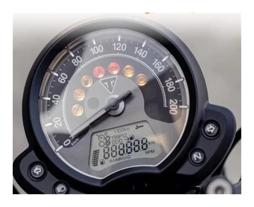 Bildschirm Protector Film Für Triumph Bobber (Schwarz) /Street Scrambler 2017-on Motorrad Cluster Scratch Screen Schutzfolie Armaturenbrett Schild Schützen von KFYRMSFPW