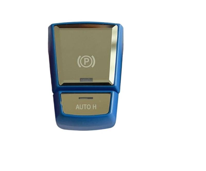 KGATTIIOB Auto-Bremsknopf Auto-Handbremse Feststellbremse P Auto H-Knopf-Schalterabdeckung Für 5 7 F01 F02 F07 F10 F11(A Model Blue) von KGATTIIOB