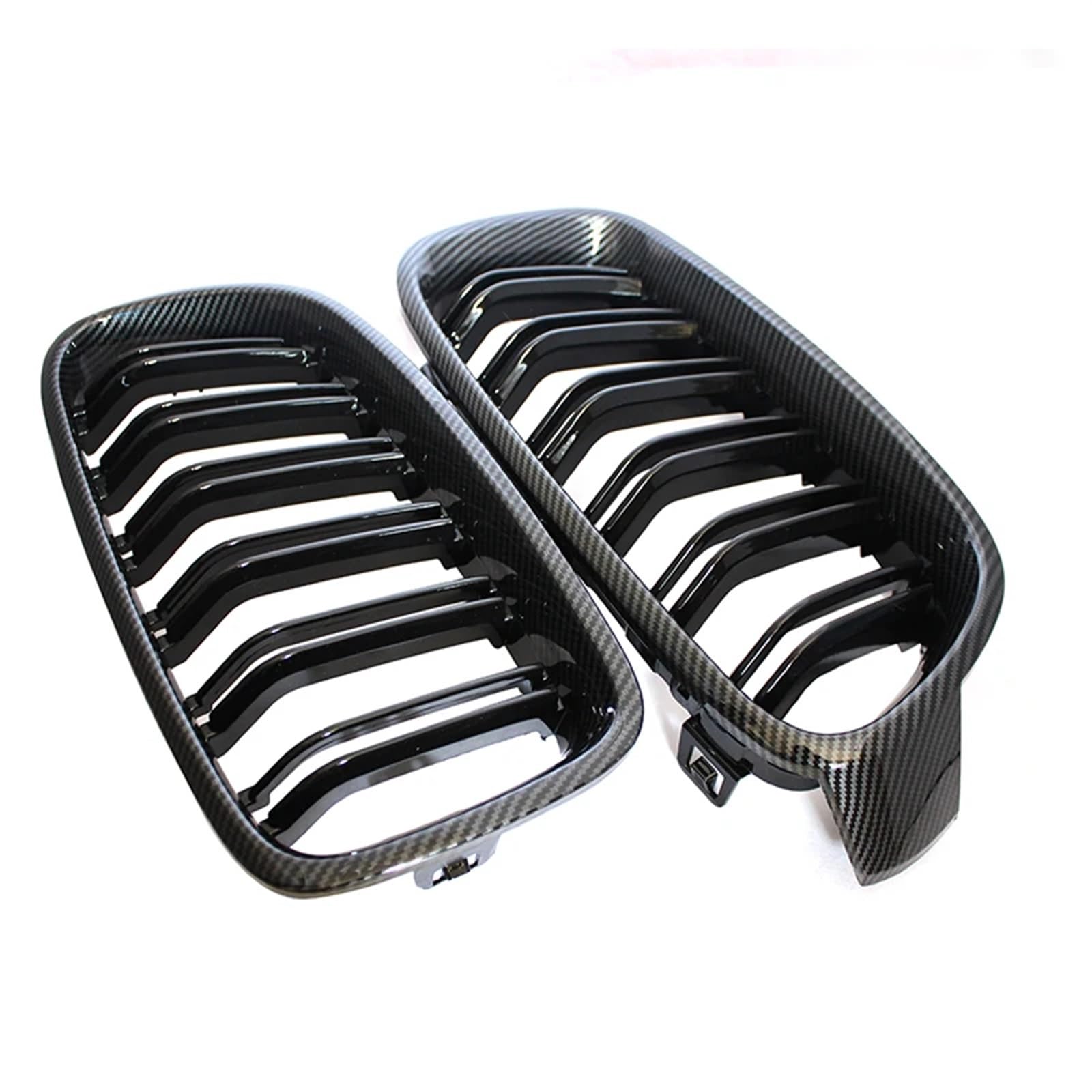 KGATTIIOB Auto-Nebelscheinwerfergitter Auto-Frontgrill, Racing Front Sport Grill, Hochglanz Schwarz, Doppellamellen-Nierengrill, Kompatibel Mit 3er F30 F31 F35 2011-2019(2) von KGATTIIOB