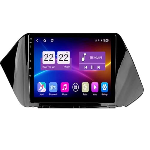 KGLHLM Autoradio Kompatibel Mit Hyun-Dai Sonata 2019 2 Din Radio GPS Navigation IPS Touchscreen Multimedia Player Unterstützung SWC 4G WiFi Carplay DSP BT(Size:4 core WiFi 1G+16G) von KGLHLM