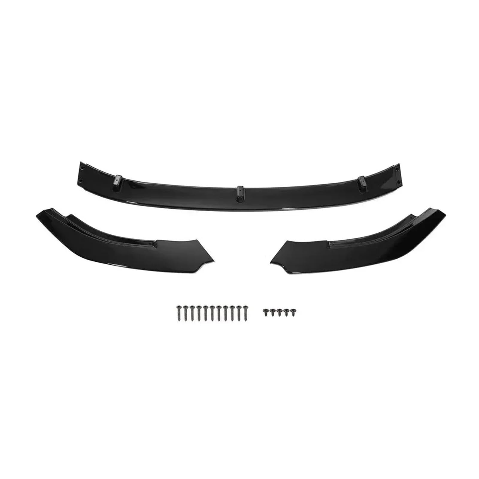 KGPBETJY Lanliuhui Store 3-teiliger Frontspoiler-Splitter for die Stoßstange, schwarz glänzend, kompatibel mit Golf MK6 GTI GTD 2010–2013, Karosserie-Kit for Automodifikationsteile von KGPBETJY