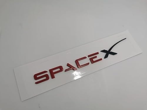 Auto Abzeichen Logo Aufkleber für Tesla Model 3/S/X/Y SPACEX, Karosserie selbstklebend Emblem Aufkleber, Fahrzeug Auto Tuning Emblem, Car Styling Dekorative Zubehör,A von KHDWOB