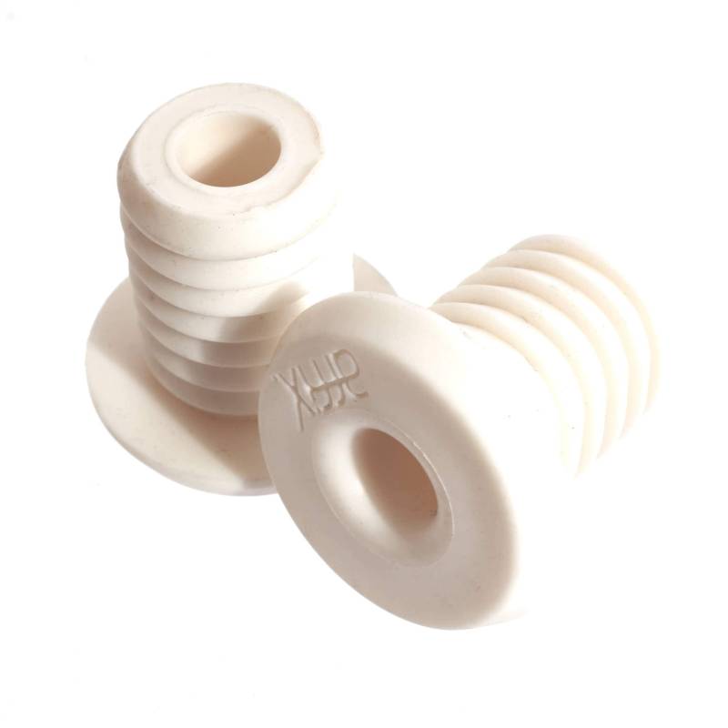 KHE Affix BMX Lenkerenden Barends Stopfen Lenker 22,2mm PVC weiß nur 18g PAAR von KHEbikes