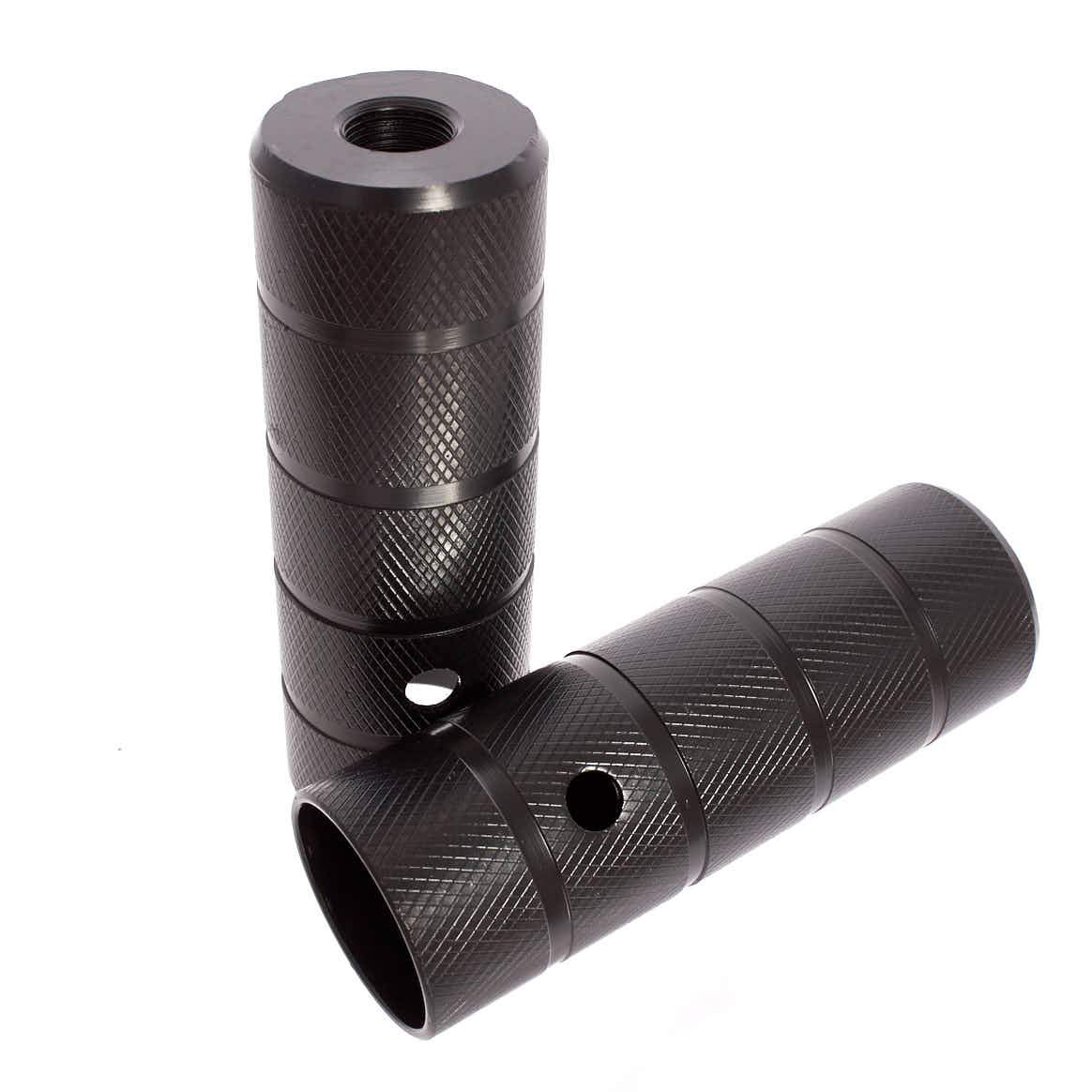 KHE BLACK STEEL BMX Axle Pegs Trickachsen 14mm Gewinde schwarz Paar von KHEbikes