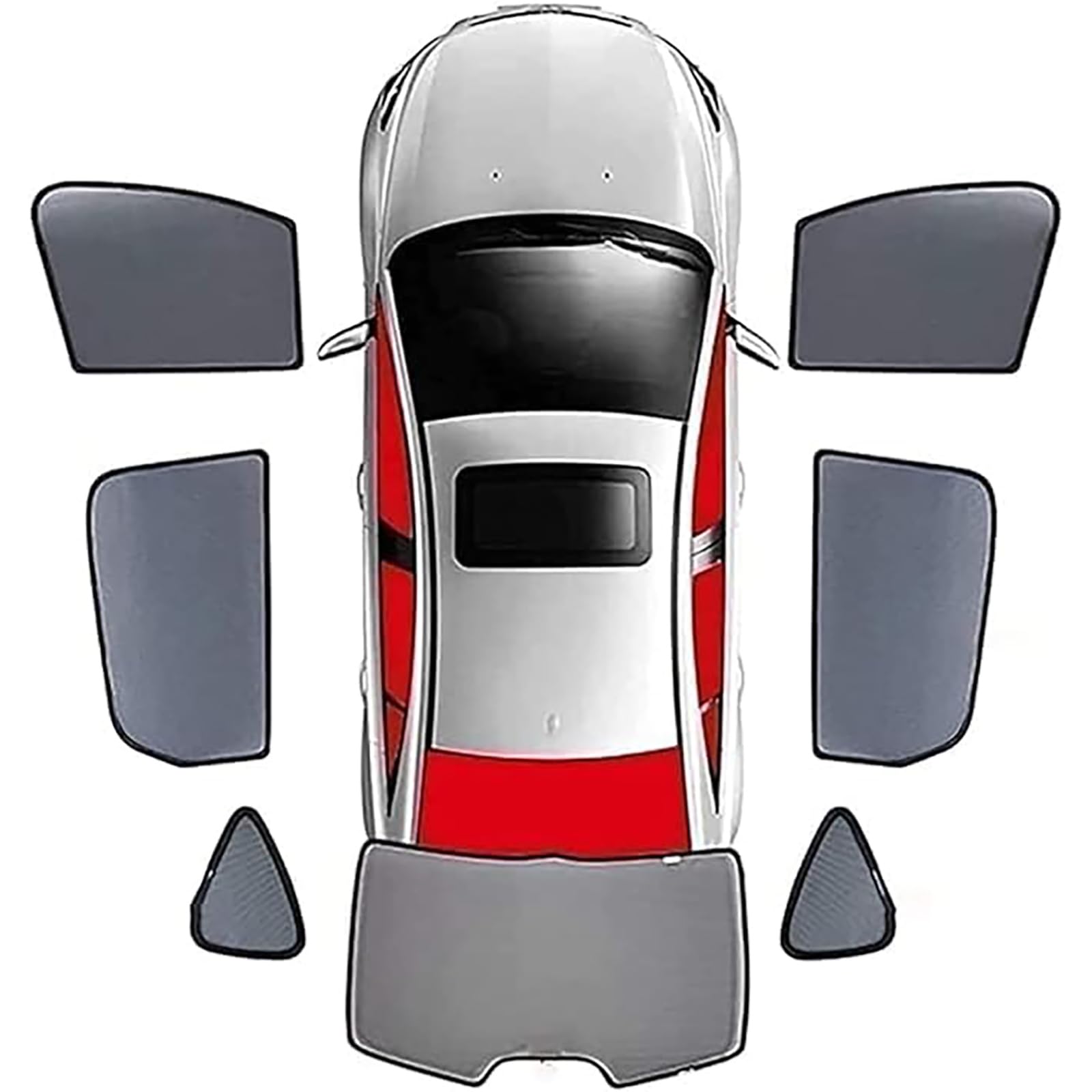 Auto Seitenfenster Sonnenschutz für Skoda Octavia NX3 2020-2023, Wärmeisolierung und UV-Schutz, Erhöhen Schutz der Privatsphäre, Sonnenschutz Autozubehör, E/7pcs-wholecar von KHIRY