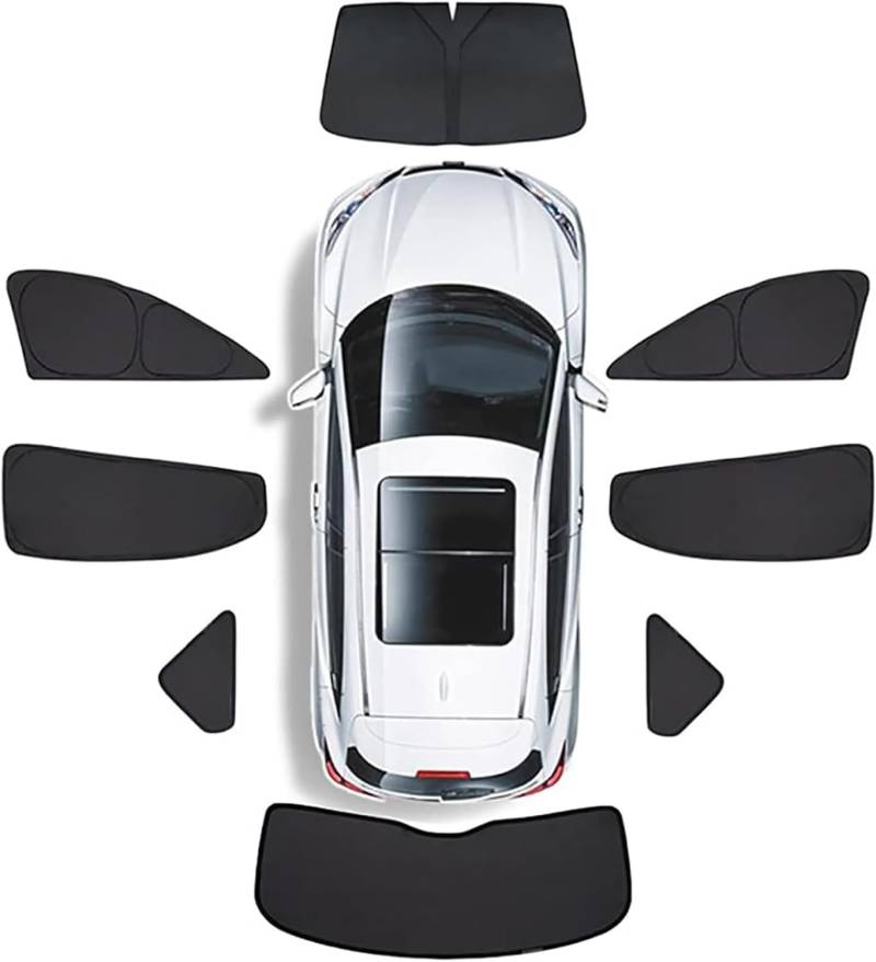 Auto Seitenfenster Sonnenschutz für Kia Niro II 2022 2023 2024, Front Heck and Seitenscheibe UV Schutz Auto Zubehör,G/Whole car 8pieces von KHXLZY88
