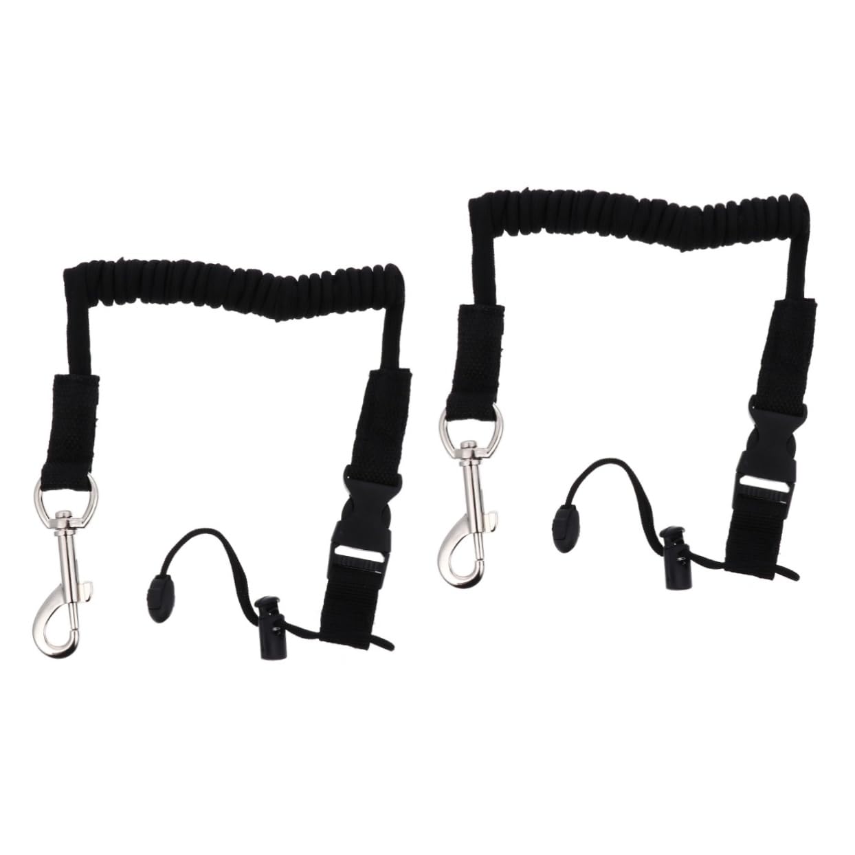 KICHOUSE 2 STK Kajak bindeseil Paddelhalter-Lanyard Paddelriemenseil Paddel-Angelrute Paddelseil Paddelleine elastikband Elastic Belt Ruderbindeseil Zubehör für Kajakleinen Gurtband Black von KICHOUSE