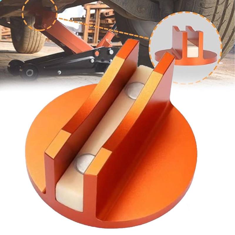 Universal magnetisch, Rahmenschienenschutz, Quetschschweiß-Wagenheberadapter, Quetschschweiß-Wagenheberpolster, Wagenheberpolster geschlitzt – Universal magnetisch, Wagenheber (Orange) von KIEYIQE