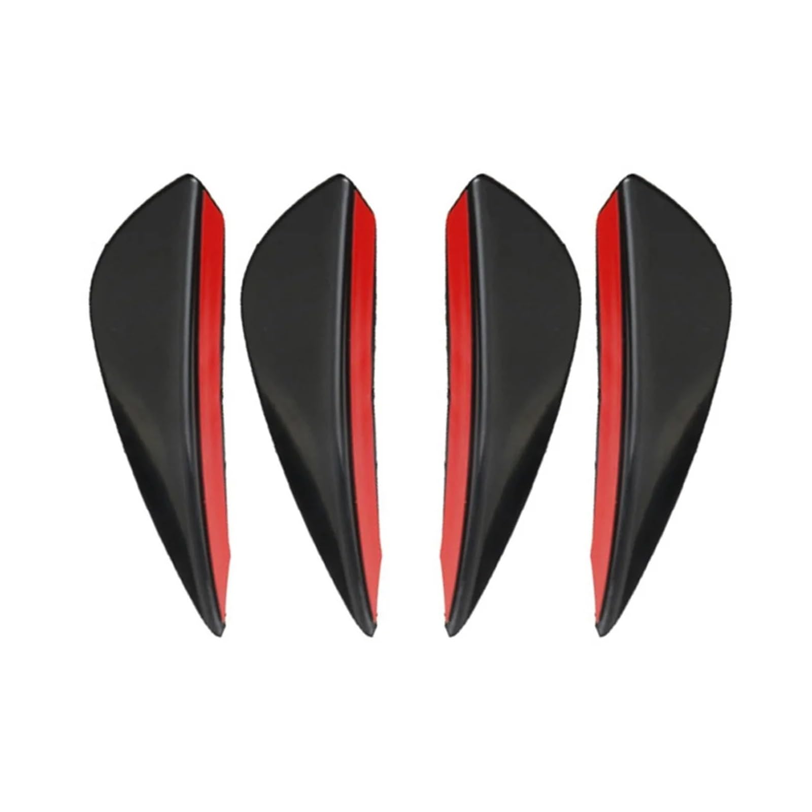 4/6Pcs Auto Geändert Canard Dekor Auto Zubehör Auto Vorderen Stoßfänger Lip Dekoration Diffusor Shunt Fin Körper Spoiler Canard Wertigkeit Auto-Frontspoiler Front Spoiler Lippe(4pcs Black) von KIFWGIH