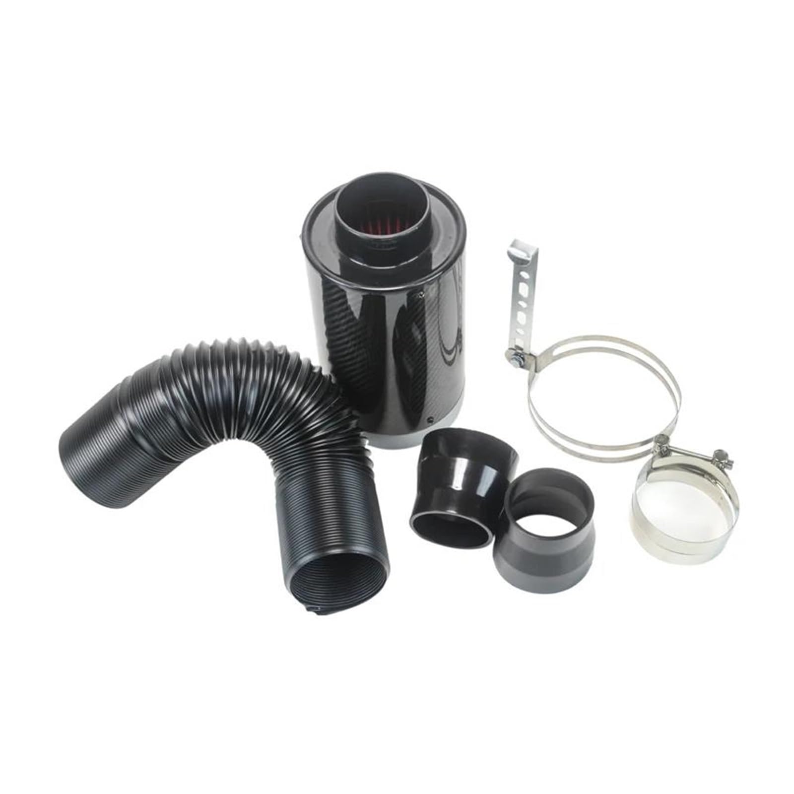 Ansaugschlauch Lufteinlass Mit Lüfter Universal Racing Carbon Fiber Cold Feed Induction Kit Lufteinlass Kit Luftfilterkasten/Oder Ohne Lüfter Auto Lufteinlass(WITHOUT FAN) von KIFWGIH