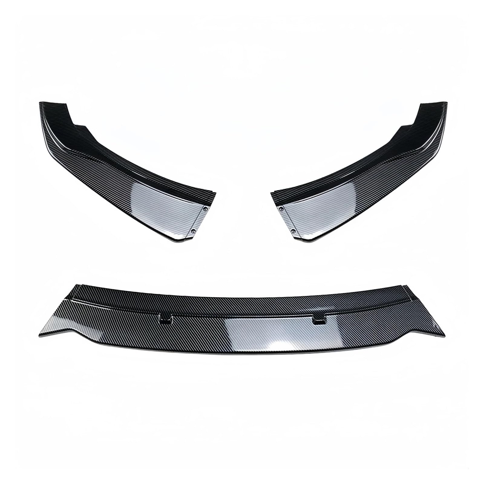 Auto Front Stoßstange Splitter Lippe Seite Spoiler Carbon Look Body Kits Für F20 F21 116i 118i 120i 1 Serie 2011-16 17 18 2019 Glänzend Schwarz Auto-Frontspoiler Front Spoiler Lippe(Carbon Look) von KIFWGIH