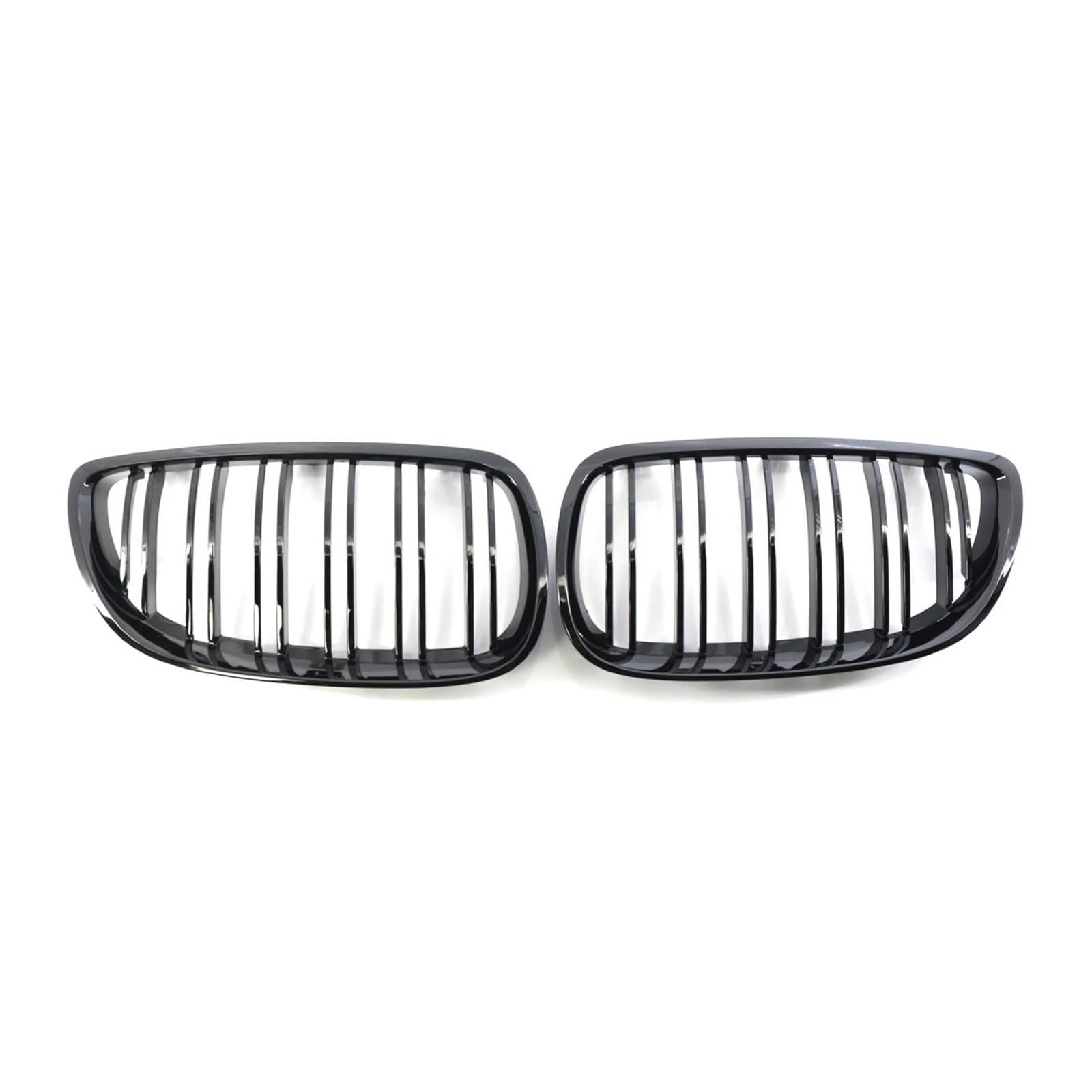 Auto Frontgrill 1 Paar Für E92 E93 Für M3 2006 2007 2008 2009 Frontstoßstange Nierengrill Glänzend Schwarz Auto Racing Grill Dual Line Sport Grille Kühlergrill von KIFWGIH