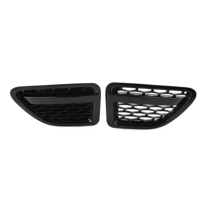 Auto Frontgrill 1 Paar Für Land Für Rover Für Range Für Rover Für Sport 2005-2007 2008 2009 Schwarz Glänzender Auto-Frontgrill Lufteinlass Kotflügel Entlüftungsgrill Kühlergrill von KIFWGIH