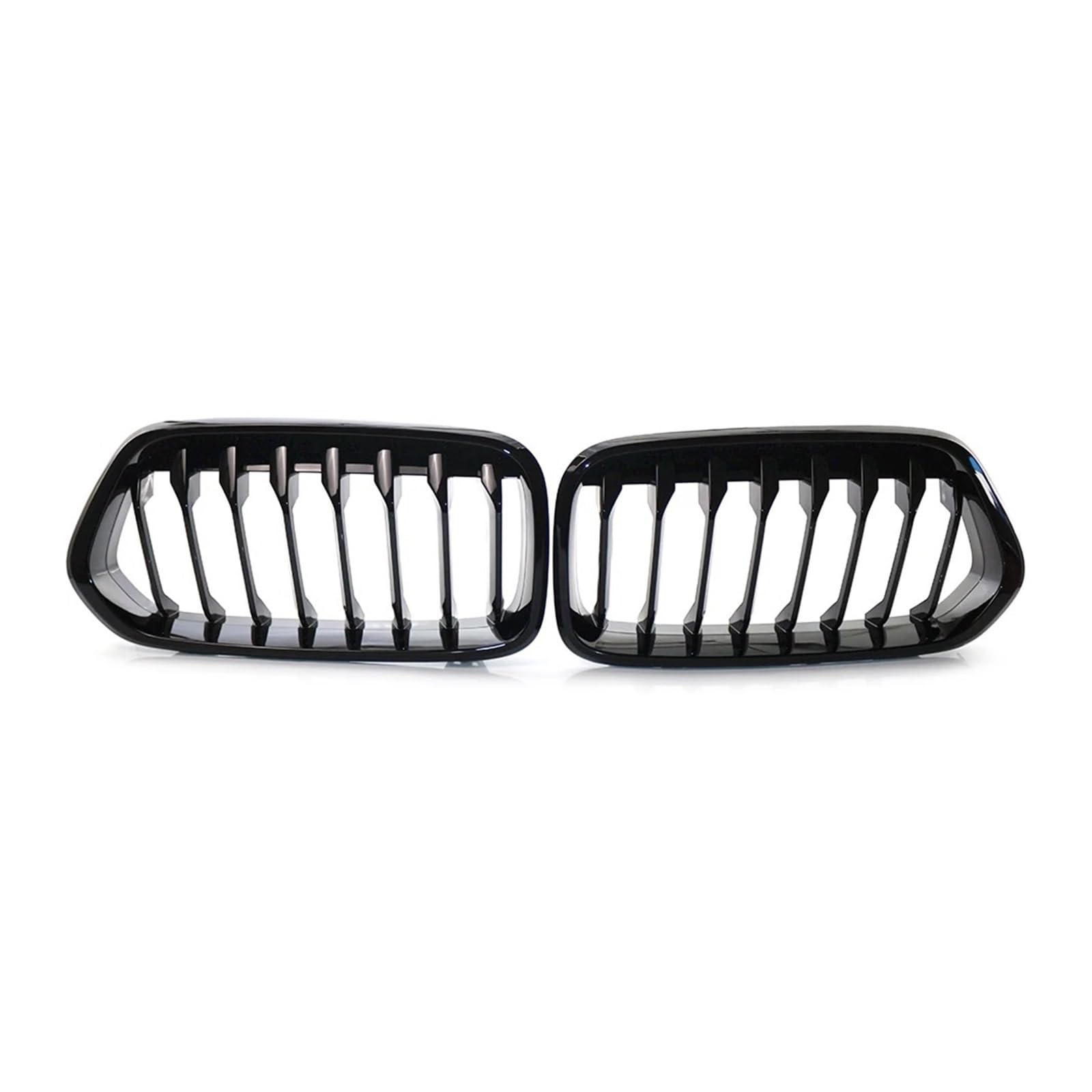 Auto Frontgrill 2 Stücke Für Für X2 Serie F39 2018 2019 2020 2021 ABS Kunststoff Glänzend Schwarz Auto Vorderen Stoßfänger Kühlergrill Niere Grill Einzelnen Lamellen Kühlergrill von KIFWGIH