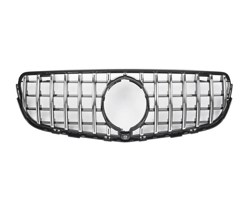 Auto Frontgrill Chrom-Racing-Kühlergrill Im Diamant-Stil Für Benz Für GLC X253 2015–2019 GLC250 GLC300 GLC350e Für Frontstoßstangengitter Im Für GTR-Stil Kühlergrill(GT-Chrome Silver) von KIFWGIH