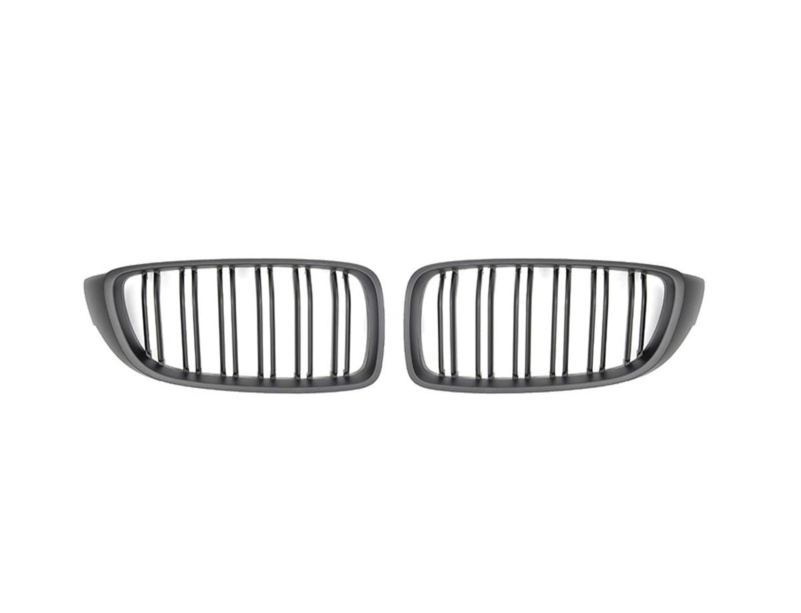 Auto Frontgrill Für 4er F32 F33 F36 Für M3 F80 Für M4 F82 2012-2019 Doppellamellen Schwarz Glänzend Zubehör Diamanten Stil Frontstoßstange Racing Grill Kühlergrill(Double-Matt Black) von KIFWGIH