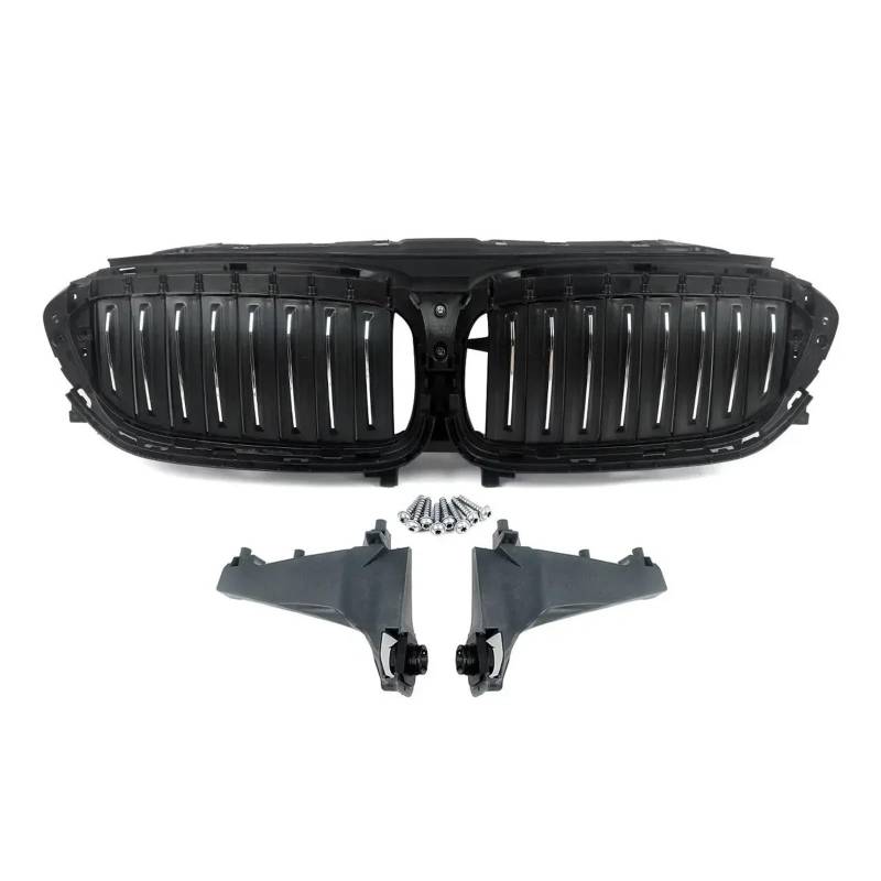 Auto Frontgrill Für 5 Series G30 G31 2017 2018 2019 2020 Front Kühlergrill Active Air Shutter BLK + Chrom Auto Zubehör ABS Kühlergrill von KIFWGIH