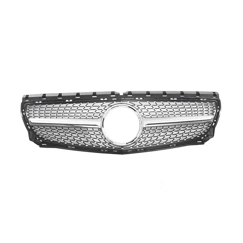 Auto Frontgrill Für Benz B Klasse W246 B180 B200 B250 B220 2012 2013 2014 Front Stoßstange Kühlergrill Haube Tuning Racing Grill Body Kit Zubehör Kühlergrill(Silber) von KIFWGIH